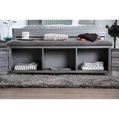 Mccredmond Hand-Brushed Silver Bench - Ornate Home