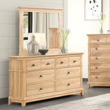 Mchenry Natural Oak Queen 5 Piece Bedroom Set w/2 Nightstands - Ornate Home