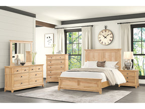 Mchenry Natural Oak Queen 5 Piece Bedroom Set w/Chest - Ornate Home