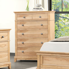 Mchenry Natural Oak Queen 5 Piece Bedroom Set w/Chest - Ornate Home