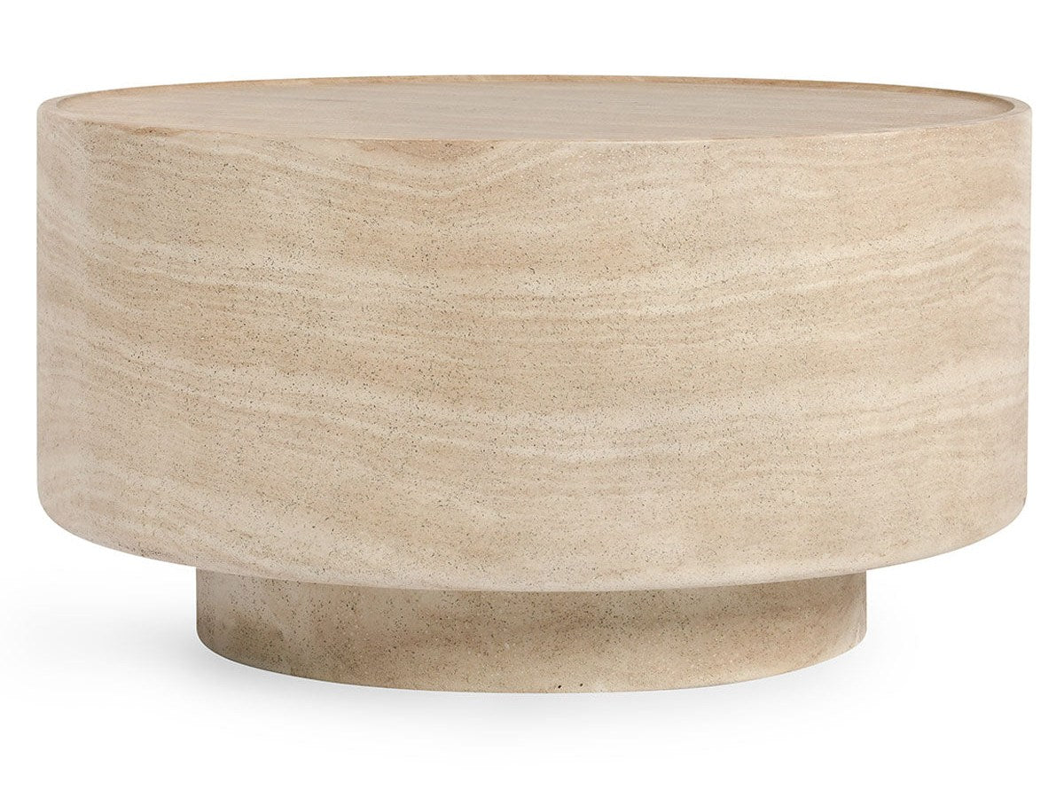 Mckenna Natural Outdoor Round Coffee Table - Ornate Home