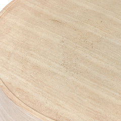 Mckenna Natural Outdoor Round Coffee Table - Ornate Home