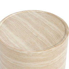 Mckenna Natural Outdoor Round End Table - Ornate Home