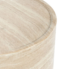 Mckenna Natural Outdoor Round End Table - Ornate Home