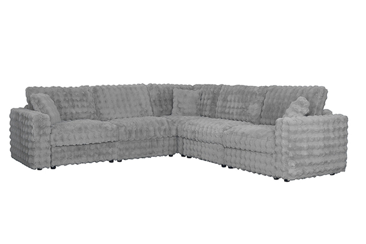 Mckenna Silver Gray Modular Sectional - Ornate Home