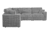 Mckenna Silver Gray Modular Sectional - Ornate Home