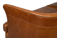 Mcmillan Brown Distilled Leather Sofa - Ornate Home