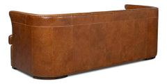Mcmillan Brown Distilled Leather Sofa - Ornate Home