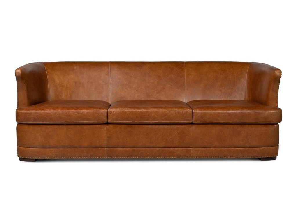 Mcmillan Brown Distilled Leather Sofa - Ornate Home