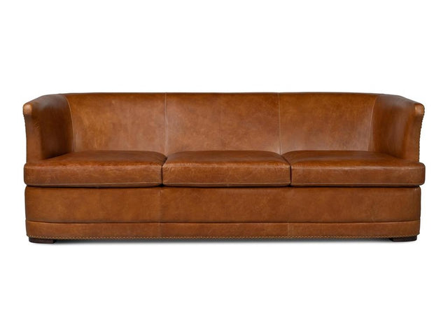 Mcmillan Brown Distilled Leather Sofa - Ornate Home
