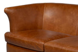 Mcmillan Brown Distilled Leather Sofa - Ornate Home