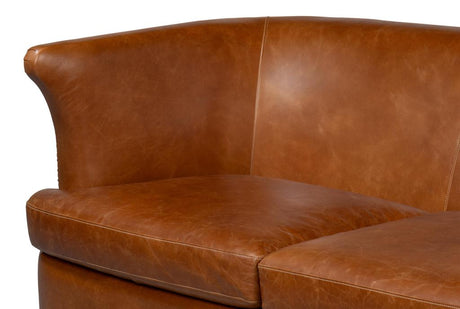 Mcmillan Brown Distilled Leather Sofa - Ornate Home
