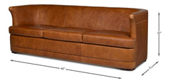 Mcmillan Brown Distilled Leather Sofa - Ornate Home