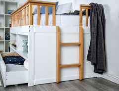 Mcpherson White/Oak Bunk Bed - Ornate Home