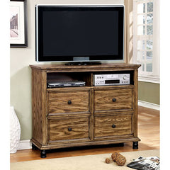 Mcville Dark Oak Media Chest - Ornate Home