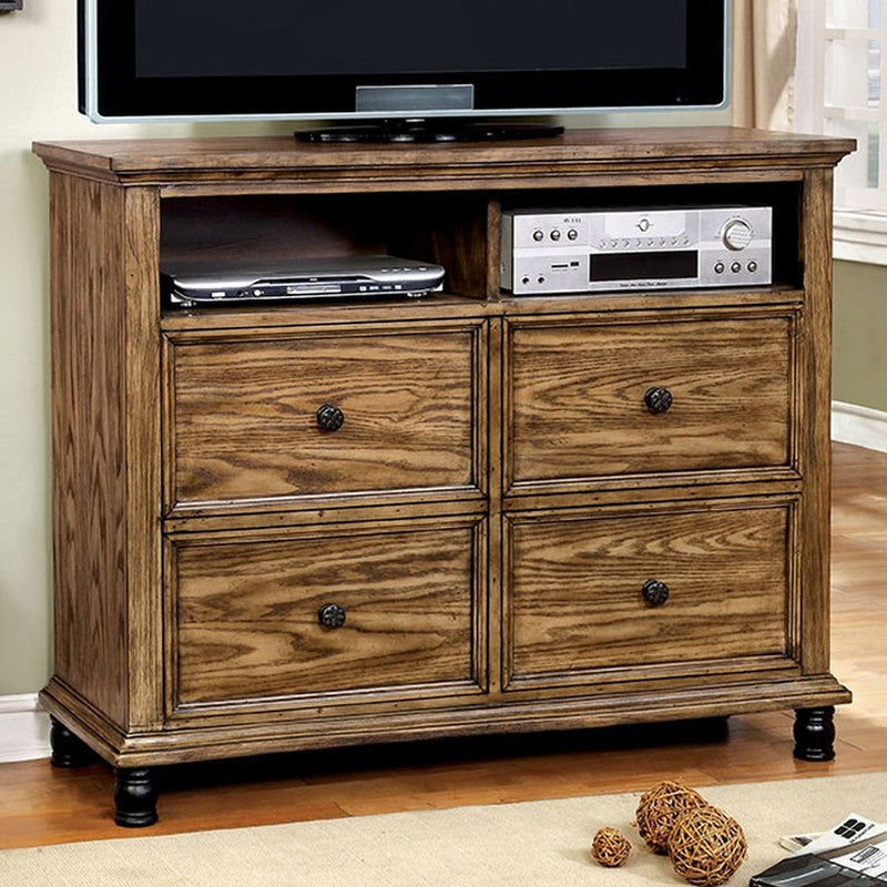 Mcville Dark Oak Media Chest - Ornate Home
