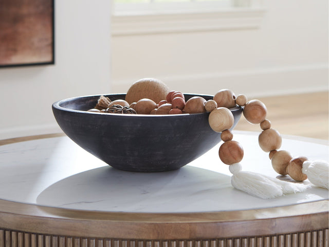Meadie Distressed Black Bowl (Online Special Price) - Ornate Home