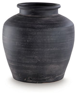 Meadie Distressed Black Vase - Ornate Home