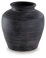 Meadie Distressed Black Vase - Ornate Home