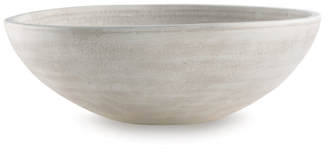 Meadie Distressed White Bowl - Ornate Home