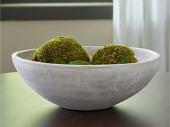 Meadie Distressed White Bowl - Ornate Home