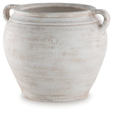 Meadie Distressed White Vase - Ornate Home