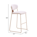 Meadow Cloud White Barstool (Set of 4)
