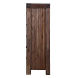 Meadow Five Drawer Solid Wood Chest in Brick Brown - Ornate Home