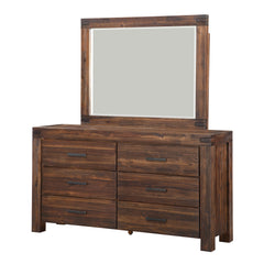Meadow Six Drawer Solid Wood Dresser in Brick Brown - Ornate Home