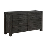 Meadow Six Drawer Solid Wood Dresser in Graphite - Ornate Home