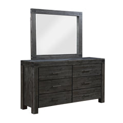 Meadow Six Drawer Solid Wood Dresser in Graphite - Ornate Home