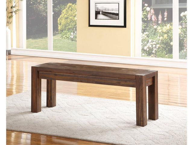 Meadow Solid Wood Bench in Brick Brown - Ornate Home