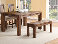 Meadow Solid Wood Bench in Brick Brown - Ornate Home