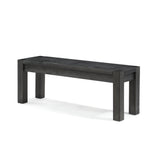 Meadow Solid Wood Bench in Graphite - Ornate Home