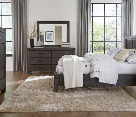 Meadow Solid Wood Beveled Glass Solid Wood Mirror in Graphite - Ornate Home