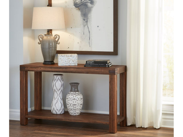 Meadow Solid Wood Console Table in Brick Brown - Ornate Home