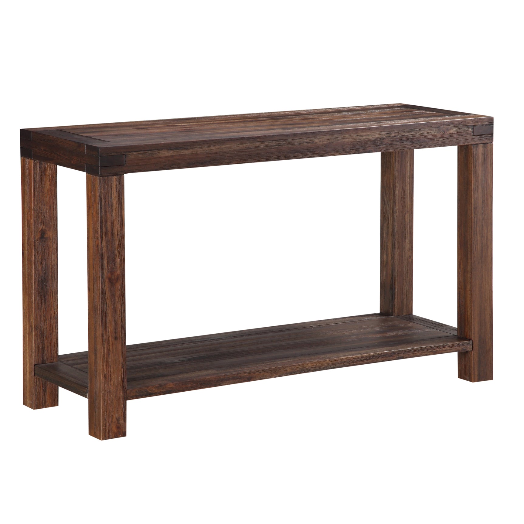 Meadow Solid Wood Console Table in Brick Brown - Ornate Home