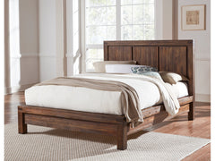 Meadow Solid Wood Eastern King Platform Bed in Brick Brown - Ornate Home
