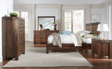 Meadow Solid Wood Eastern King Platform Bed in Brick Brown - Ornate Home