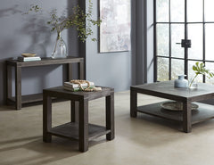 Meadow Solid Wood End Table in Graphite - Ornate Home