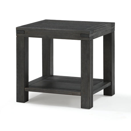 Meadow Solid Wood End Table in Graphite - Ornate Home