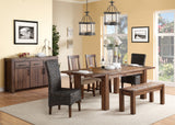 Meadow Solid Wood Extending Dining Table in Brick Brown - Ornate Home