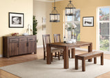 Meadow Solid Wood Extending Dining Table in Brick Brown - Ornate Home