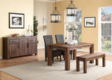 Meadow Solid Wood Extending Dining Table in Brick Brown - Ornate Home