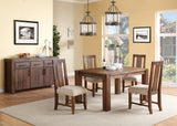 Meadow Solid Wood Extending Dining Table in Brick Brown - Ornate Home