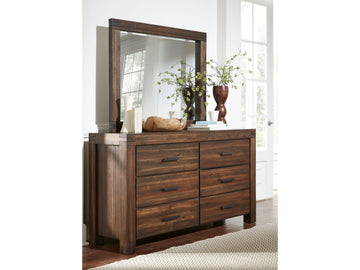 Meadow Solid Wood Mirror in Brick Brown - Ornate Home
