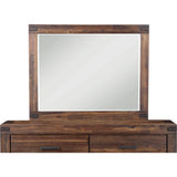 Meadow Solid Wood Mirror in Brick Brown - Ornate Home