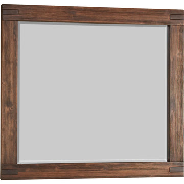 Meadow Solid Wood Mirror in Brick Brown - Ornate Home