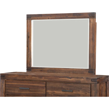 Meadow Solid Wood Mirror in Brick Brown - Ornate Home