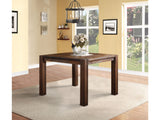 Meadow Solid Wood Square Counter Table in Brick Brown - Ornate Home